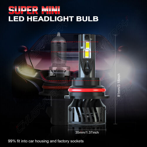 For Acura Integra 1990-1993 4X 6000K LED Headlight Hi/Lo Beam + Fog Light Bulbs - Picture 10 of 16