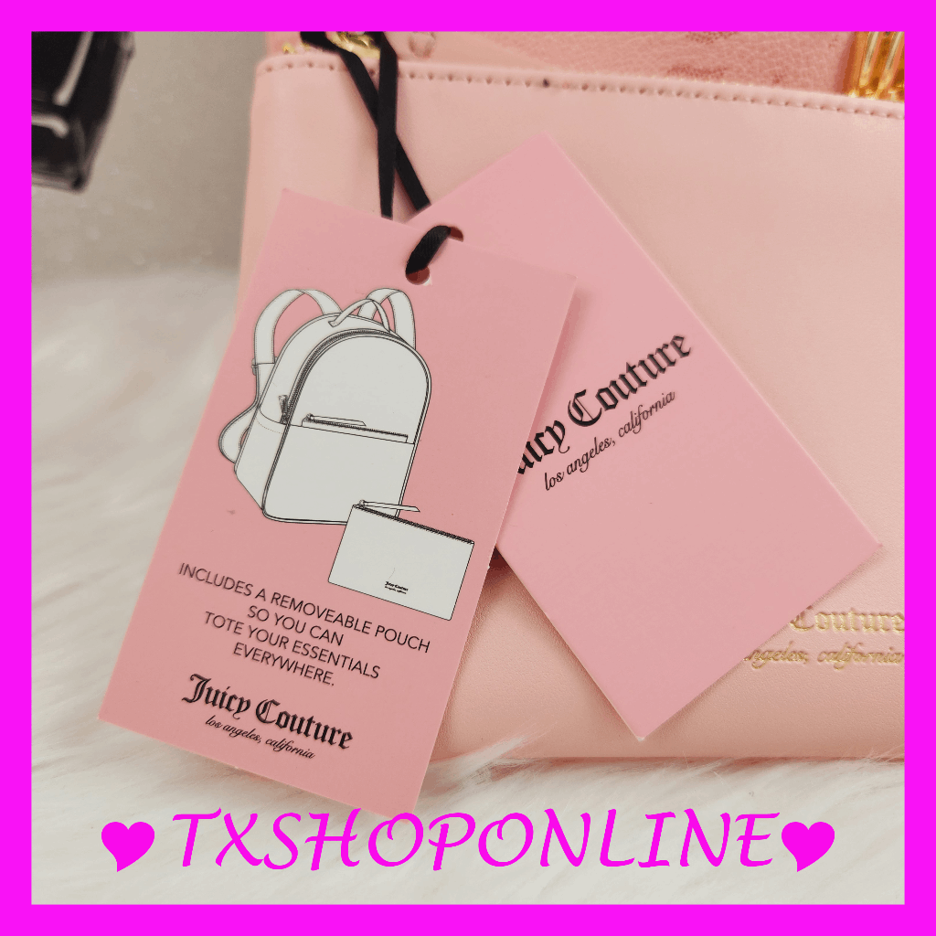 Juicy Couture Macroon Logo Backpack JUICY COUTURE Bag Rosie Mini Backpack - Pink Macroon | eBay main image 4