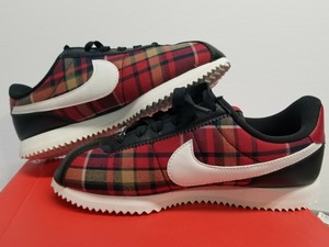 red and black plaid nike cortez