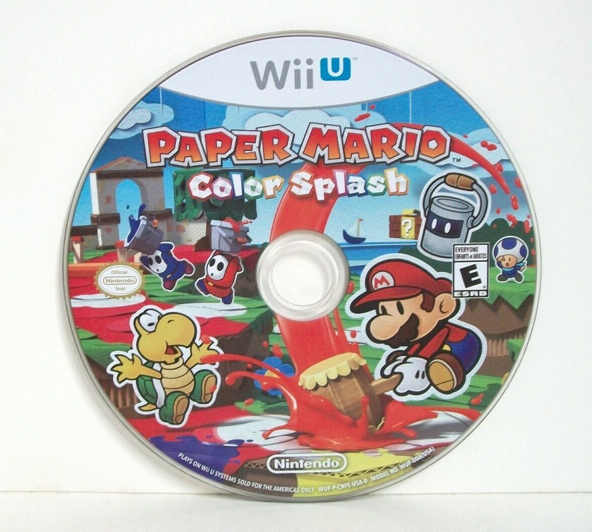 Paper Mario Color Splash Nintendo Wii U Good Disc Action RPG Game Luigi  Colour