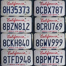 CALIFORNIA various plates to choose from, rough condition AMERICAN LICENSE PLATE