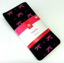 Kinder Feinstrumpfhose 134/140 Mädchen USA size 12-14 schwarz Schleife Herzen