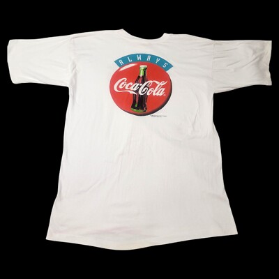 Vtg Coca-Cola White T-Shirt 1994 Always Coca-Cola 90s Single