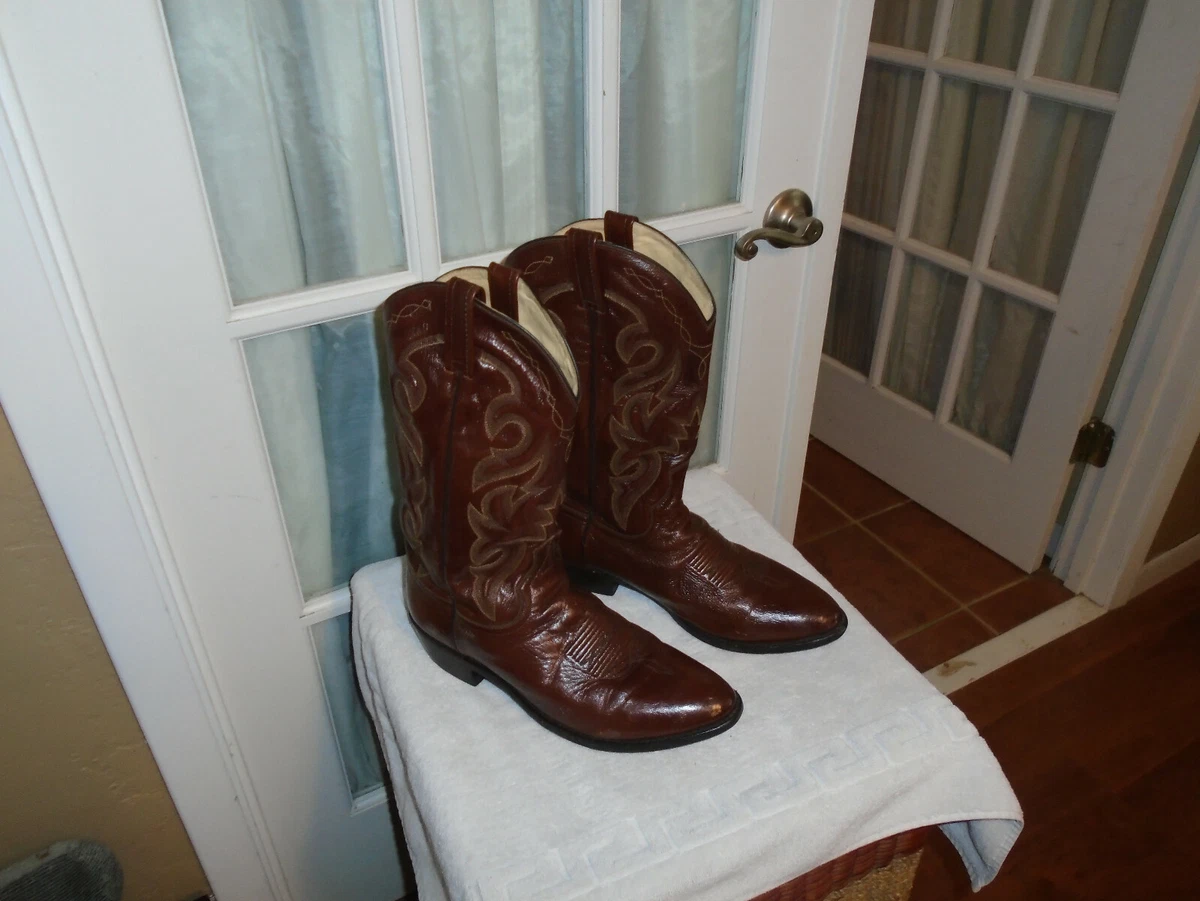 Dan Post Milwaukee Cowboy Leather Boots DP2111R Antique Brown