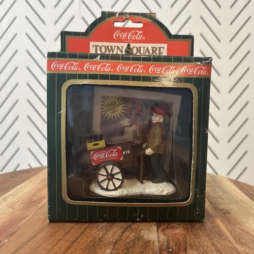VTG 1996 Coca Cola Town Square Collection Vendor Boy 64339 Christmas Village