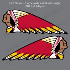 BM-12086 Indian Motorcycle Dark Horse Gas Tank Bumper Sticker Window Decal 8 in