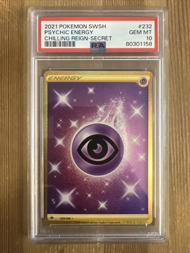 Psychic Energy - 232/198 - Pokemon Chilling Reign Sword & Shield Secret PSA 10