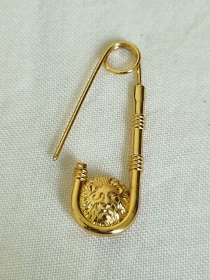 Vintage Versace Medusa Head Safty Pin Brooch