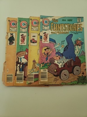 4 Charlton Comics: Flintstones (2), Speed Buggy, Sarge Snorkel.