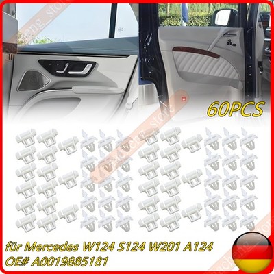 60x Zierleisten Klammern Clips Beplankung Klips für Mercedes W124 S124 W201 Neu