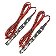 2Pcs Motorcycle LED Turn Signal Light Strips Universal Waterproof Amber 6LED