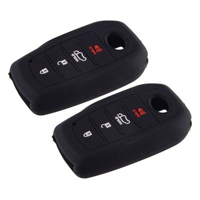 2pcs Silicone Remote Smart Key Fob Case Holder Cover Fit For Toyota Tundra Venza
