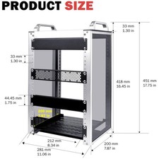 DeskPi RackMate T1 Rackmount - 7.87" Depth, Silver Color