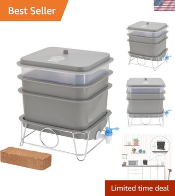 WN54 4-Tray Worm Composting Bin - Eco-Friendly Recycling for Healthy Plants
