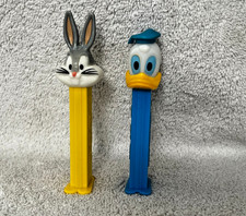 Pez Bugs Bunny & Donald Duck Looney Tunes & Disney Dispensers Lot of 2