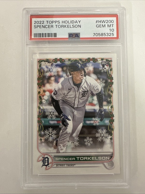 2022 Topps Holiday Spencer Torkelson #HW200 RC Detroit Tigers PSA 10 - TCCCX