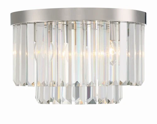 Crystorama Lighting Group HAY-1400 Hayes 4 Light 16"W Flush Mount - Nickel - Picture 8 of 9