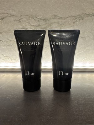 2x SAUVAGE DIOR Men's After Shave Balm, Aftershave, Travel Tube, 1.7 oz. 50 ml