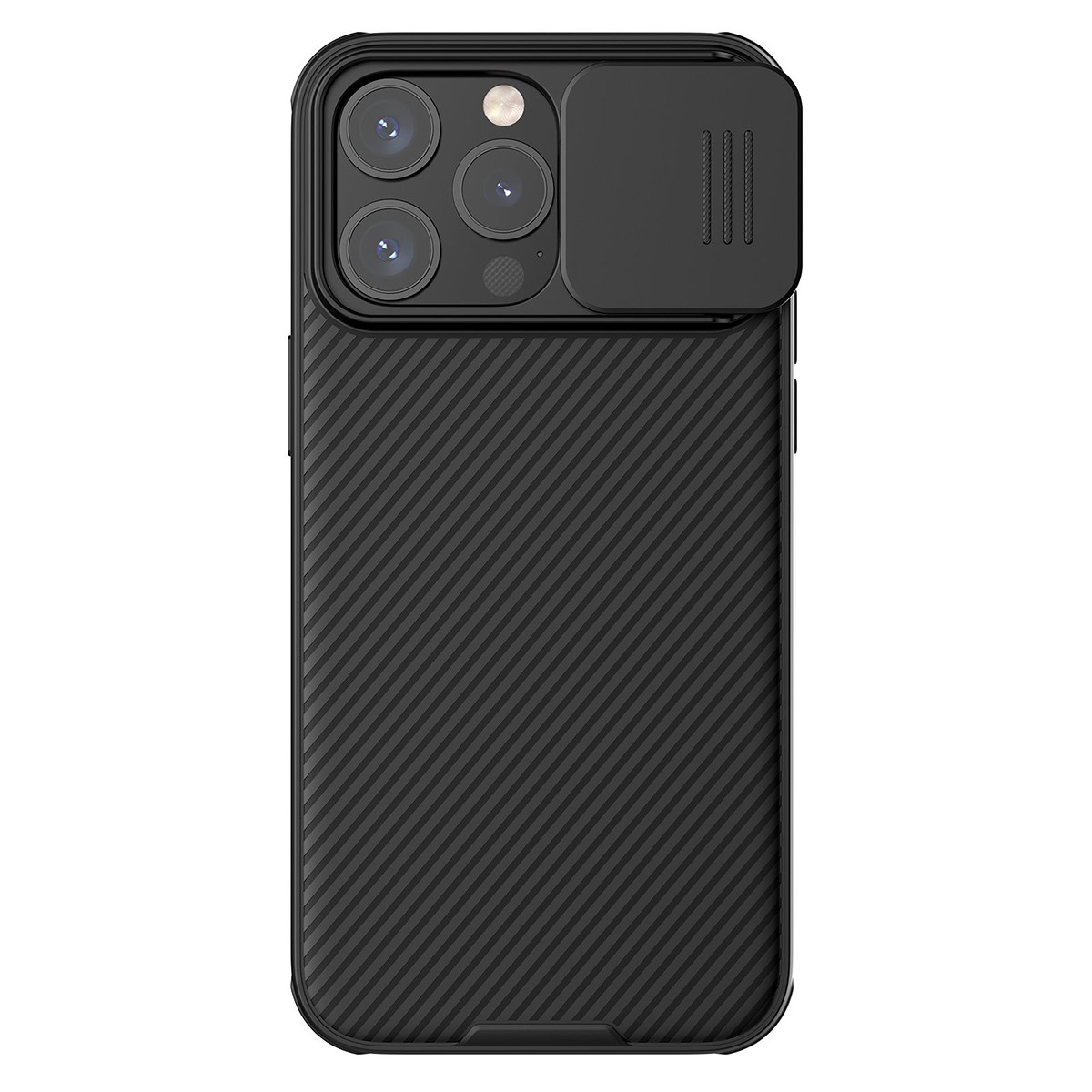 Protection haut de gamme CamShield Pro robuste noire pour iPhone 15 Pro Max