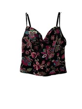 Victoria  s Secret Y2K Women  s Floral Tankini Top. 38D. Size L. Underwire. Swim