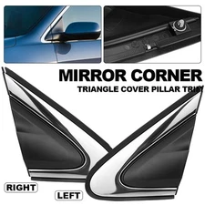 Right Left Door Mirror Corner Triangle Cover Pillar Trim For Honda CRV 2012-2016