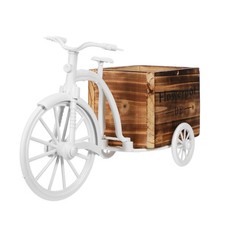  Wood Riser Pedestal Stand Rustic Wooden Plant Movable Flower Pot