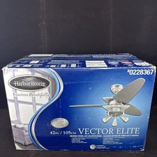 Harbor Breeze 42" Vector Elite Ceiling Fan - Brushed Nickel & Graphite - New