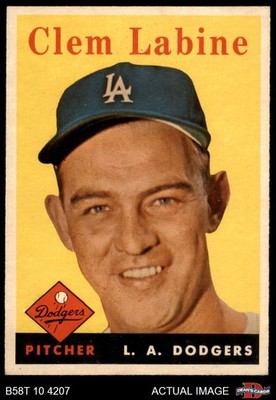 1958 Topps #305 Clem Labine Dodgers 4.5 - VG/EX+