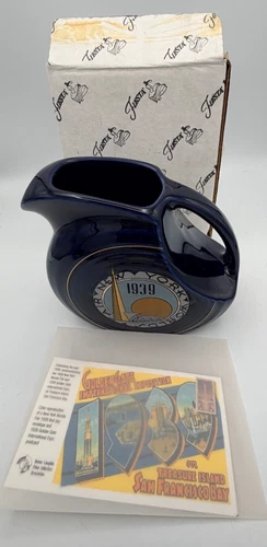 Fiesta Juice Pitcher Cobalt "1939 World’s Fair/Golden Gate Expo" HLCCA 2007 - LE