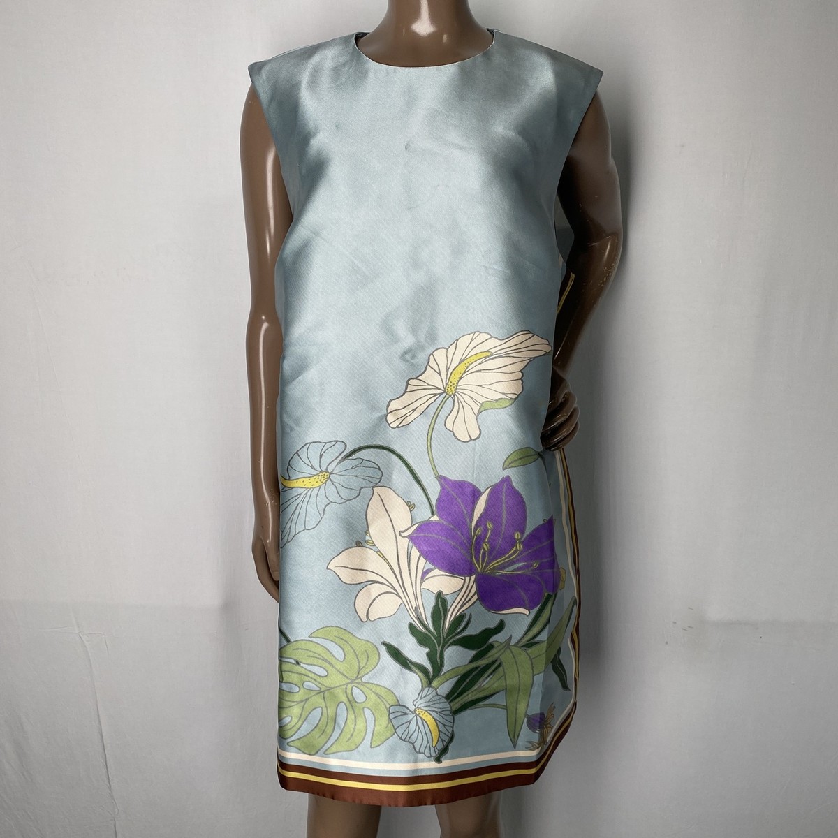 Alemais Womens Mini Dress Ice Blue/Multi Size 12 Alfie Sleeveless Floral |  eBay