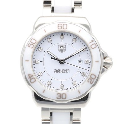 TAG HEUER Formula 1 Watches WAH1315 Stainless Steel White ceramic 11P dia used