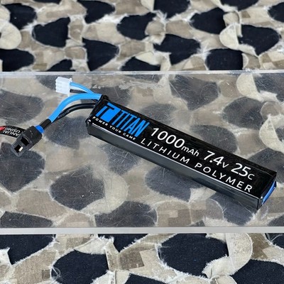 NEW Titan LiPo 1000mAh 7.4V 25C Stick T-Plug (Deans) Airsoft Battery (2045)