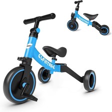 5 in 1 Toddler Bike for 1 Year to 4 Years Old Kids, Toddler Tricycle Kids Blue