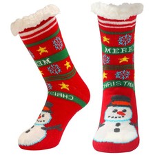 Christmas Slipper Socks for Women,Fuzzy Socks with Grips Non Slip Skid,Cute C...