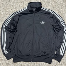 Y2k Adidas Originals Firebird Track Zip Jacket Mens XL Black Gray 3-Stripes EUC