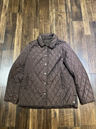 Coach Giacca Cappotto Piumino Trapuntato Marrone Donna Medium