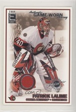 2003-04 Pacific Exhibit Game-Worn Jersey Silver 219/465 Patrick Lalime #210 6e9
