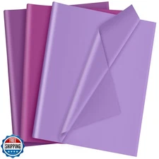 30 Sheets Purple Tissue Paper for Packaging Gift Bags Decoration, Gift Wrap T