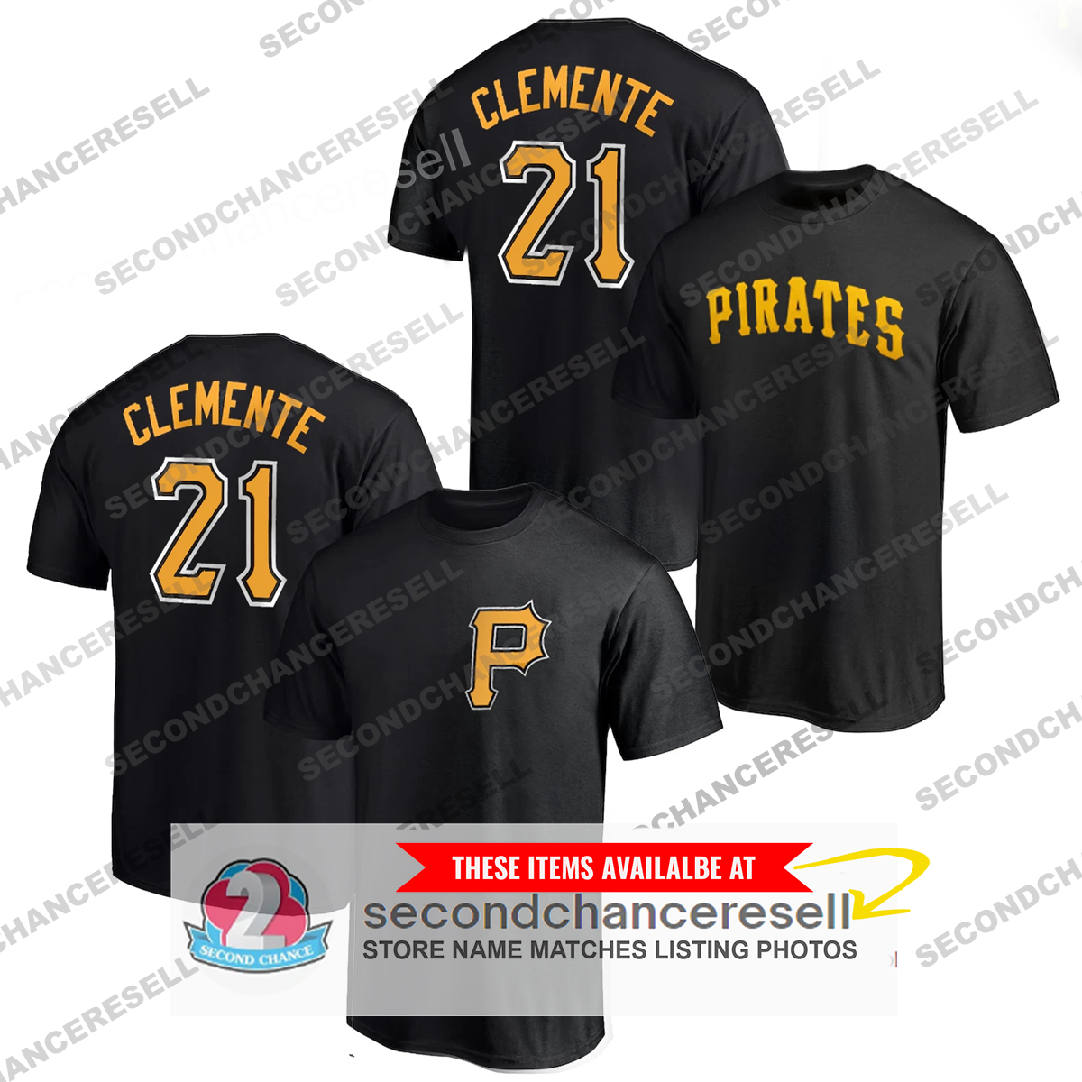 Pittsburgh Pirates Roberto Clemente #21 Name & Number T Shirt | eBay