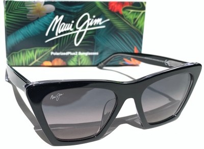 Maui Jim Kini Kini Black Gloss Grey ST Glass Polarized Lens  display picture 1