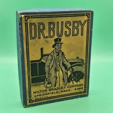 Dr. Busby Card Game Milton Bradley Complete 40 Cards Box Antique c 1905 RARE