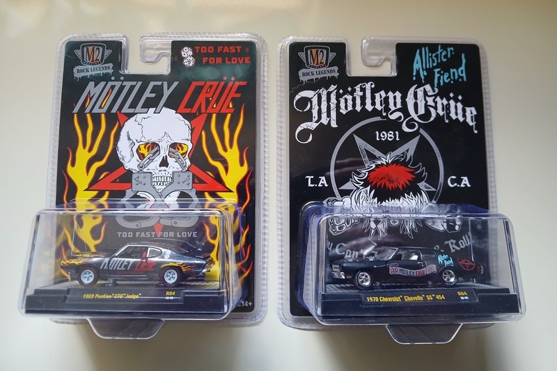 M2 Machines Rock Legends Motley Crue 69 Pontiac GTO Judge & 70 Chevelle Set