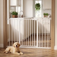 Extra Tall Walk Pet Gate for Doorways Stairs 30"-49" Auto-Close Metal Dog Gate