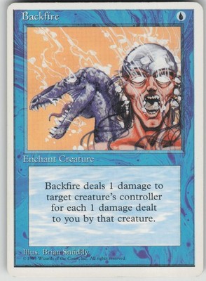 Magic the Gathering TCG Backfire U Fourth Edition