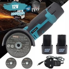Mini Cordless Angle Grinder Polishing and Cutting Machine w/ 2 Battery & Charger