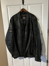 Men's Distressed Leather Harley Davidson Jacket 3XLT