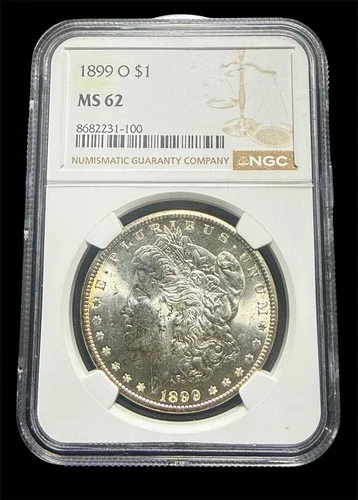 1899-O Morgan Silver $1 Dollar • NGC MS62
