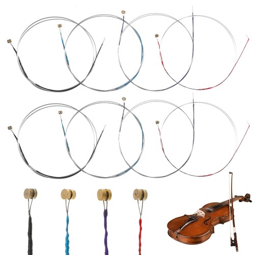 12 PCS Violin Strings 4/4 Full Set Universal Carbon Steel Copper Plated ...