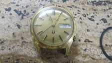 FOR PARTS OR REPAIR USED BULOVA ACCUTRON MENS WATCH.  DATE/CALENDAR WATCH & CASE