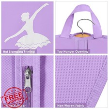 KEEGH Purple Tutu Garment Bag, 35", Foldable Dance Costume Bag for Travel
